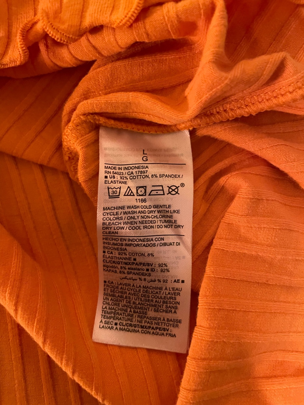 Old Navy Ribbed Orange Cropped Tank - Picture 3 of 3